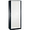 Roldeurkast ASISTO C 3000, 5 ordnerhoogten, B 800 mm, antraciet/wit