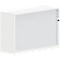 Roldeurkast BEXXSTAR, 1 deur, 2 ordnerhoogtes, B 1200 x D 445 x H 825 mm, wit