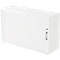 Roldeurkast TARVIS, 2 ordnerhoogten, B 1200 x D 400 x H 825 mm, afsluitbaar & stapelbaar, wit/wit