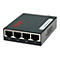 Schwarzer Roline Netzwerk-Switch mit fünf Ports vor weißem Hintergrund.
