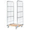 Roll conteneur, 2 côtés, avec châssis mobile en bois, hauteur utile 1640 mm
