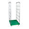 Roll conteneur, 2 côtés, plaque de base en plastique, 724 x 815 x 1850 mm, vert (RAL 6024)
