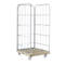 Rollbox, 3-seitig, Kunststoffbodenplatte, 724 x 815 x 1850 mm, grau (RAL 7032)