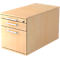 Rollcontainer, 1 Schub, 1 Utensilienauszug, Hängeregistraturauszug, B 428 x T 800 x H 512 mm, Ahorn