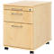 Rollcontainer 126 Breno, 1 Schub, 1 Utensilienauszug & 1 Hängeregistraturschub, abschließbar, B 428 x T 580 x H 590 mm, Ahorn-Dekor