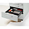 Rollcontainer 1333, 3 Schübe & 1 Utensilienauszug, abschliessbar, runde Griffe, Holz/Stahl/Kunststoff, B 434 x T 800 x H 613 mm, lichtgrau