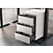Rollcontainer Aalborg, 3 Schubladen, je 10 kg Traglast, Teilauszug, Metallgriff, feststellbar, B 400 x T 500 x H 630 mm, kaschmir