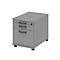 Rollcontainer BARI, HR-Auszug, Materialauszug, 1 Schubkasten, B 432 x T 537 x H 538 mm, mittelgrau/mittelgrau