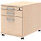 Rollcontainer BARI, HR-Auszug, Materialauszug, 1 Schubkasten, B 432 x T 800 x H 538 mm, Ahorn-Dekor