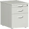 Rollcontainer PALENQUE, 1 Schub, 1 Utensilienauszug, HR-Auszug, B 430 x T 600 x H 566 mm, lichtgrau