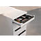 Rollcontainer Porto, 4 Schubladen inkl. Utensilienfach und 1 abschließbaren Schublade, B 420 x T 600 x H 630 mm, weiß