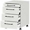 Rollcontainer Profi 2.0, 3 Schuladen, 1 Utensilienauszug, B 420 x T 490 x H 610 mm, lichtgrau