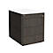 Rollcontainer SOLUS PLAY, 1 + 3 Schübe, grifflos, B 430 x T 600 x H 562 mm, Mooreiche