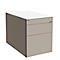 Rollcontainer SOLUS PLAY, 1 Utensilienauszug, 1 Schub, 1 HR-Auszug, grifflos, Stone grey