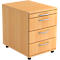Rollcontainer TARA, 3 Schübe, B 428 x T 580 x H 590 mm, Buche-Dekor