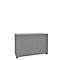 Rollladenschrank, 2 OH, 1teilig, ohne Mitteltrennwand, B 1200 mm, silber
