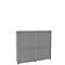Rollladenschrank, 4 OH, 2teilig, mit Mitteltrennwand, B 1800 mm, silber