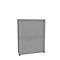 Rollladenschrank, 4 OH, 2teilig, ohne Mitteltrennwand, B 1200 mm, silber