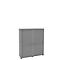 Rollladenschrank, 4 OH, 2teilig, ohne Mitteltrennwand, B 1350 mm, silber
