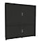 Rollladenschrank, 5 OH, 2teilig, mit Mitteltrennwand, B 1800 mm, graphit