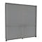 Rollladenschrank, 5 OH, 2teilig, mit Mitteltrennwand, B 1800 mm, silber