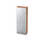 Rollladenschrank 5 OH, B 800 x T 420 mm, Nussbaum-Dekor/silber