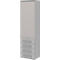 Rollladenschrank BARI, 6 Ordnerhöhen, 4 Schübe, 3 Böden, abschließbar, B 600 x T 430 x H 2174 mm, hellgrau