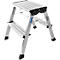 Rolly dubbele inklapbare trap, 2 x 2 treden, aluminium kleur