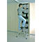Rolly dubbele inklapbare trap, 2 x 3 treden, aluminium kleur