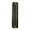 Green, open gun safe with open door, against a white background.