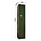 A green safe with digital lock and size indications: 1450mm high, 400mm wide, 300mm deep.