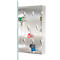 Rottner Armoire à clés Key Glass White - acier inoxydable, 8 crochets, fermeture magnétique