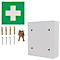 Rottner Armoire à médicaments MK1, montage mural, volume 12 l, 1 tablette, serrure à cylindre, 2 clés, autocollant, L 315 x P 110 x H 360 mm, tôle d'acier