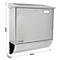 Rottner Boîte aux lettres Expo Inox, montage mural, porte-nom, rouleau de courrier, serrure à cylindre, 2 clés incluses, acier inoxydable, L 385 x P 120 x H 410 mm