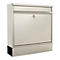 Rottner Boîte aux lettres Hochhaus II, montage mural, rouleau de courrier, serrure à cylindre, 2 clés, inox, L 360 x P 115 x H 380 mm, autocollant de chaleur accu inclus
