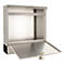 Rottner Boîte aux lettres Hochhaus II, montage mural, rouleau de courrier, serrure à cylindre, 2 clés, inox, L 360 x P 115 x H 380 mm, autocollant de chaleur accu inclus