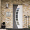 Rottner Boîte aux lettres Hochhaus II, montage mural, rouleau de courrier, serrure à cylindre, 2 clés, inox, L 360 x P 115 x H 380 mm, autocollant de chaleur accu inclus