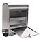 Rottner Boîte aux lettres Rondello, montage mural, ronde, rouleau de courrier/barre de support, serrure à cylindre, 2 clés, inox, L 385 x P 140 x H 435 mm