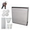Rottner Boîte aux lettres Rondello, montage mural, ronde, rouleau de courrier/barre de support, serrure à cylindre, 2 clés, inox, L 385 x P 140 x H 435 mm