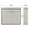Rottner boîte aux lettres Teramo, montage mural, introduction des deux côtés, verrou nominatif, serrure à cylindre, 2 clés incluses, acier inoxydable, L 360 x P 80 x H 320 mm