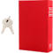 Rottner BookCase rouge - serrure à cylindre, rangement sécurisé