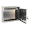 Rottner Briefkasten Imola, Wandmontage, Namensschlid, Sichtfenster, Zylinderschloss, inkl. 2 Schlüssel, Edelstahl, B 320 x T 60 x H 240 mm