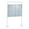 Rottner brievenbussysteem, met 4 brievenbussen, zonder onderstel, H 635 x B 720 x D 125 mm, roestvrij staal