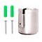 Rottner Cendrier mural, rond, capacité 2 l, couvercle avec 4 bacs, arceau de sécurité, L 102 x P 123 x H 125 mm, inox