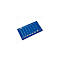 Blue coin counting tray with slots for coins. White labels: 1 cent to 2 euros.
