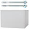 White safe with two bolts and nuts. The safe has a rectangular shape.
