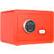 Rottner Möbeleinsatztresor Vintage, 16 Liter, Elektronikschloss mit Fingerprint, Stahl, H 250 x B 350 x T 250 mm, rot