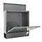 Rottner Postale brievenbus, wandgemonteerd, naamslot/postrol/zichtvenster, cilinderslot, 2 sleutels, plaatstaal, B 365 x D 120 x H 380 mm