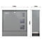 Rottner Postale brievenbus, wandgemonteerd, naamslot/postrol/zichtvenster, cilinderslot, 2 sleutels, plaatstaal, B 365 x D 120 x H 380 mm