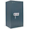Gray-blue safe with silver handle and lock, against a white background. At the top is ROTNER.